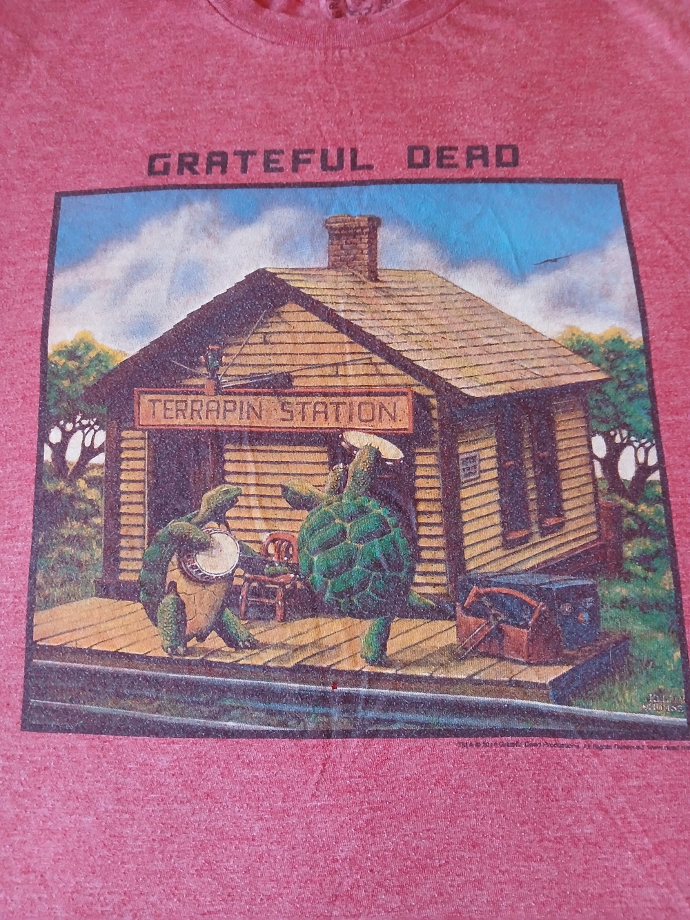 🐢Grateful Dead Terrapin Station Graphic Tee - Red